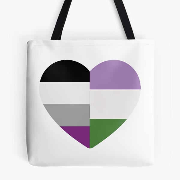 Item preview, Genderqueer Asexual Heart designed and sold by dlpalmer.