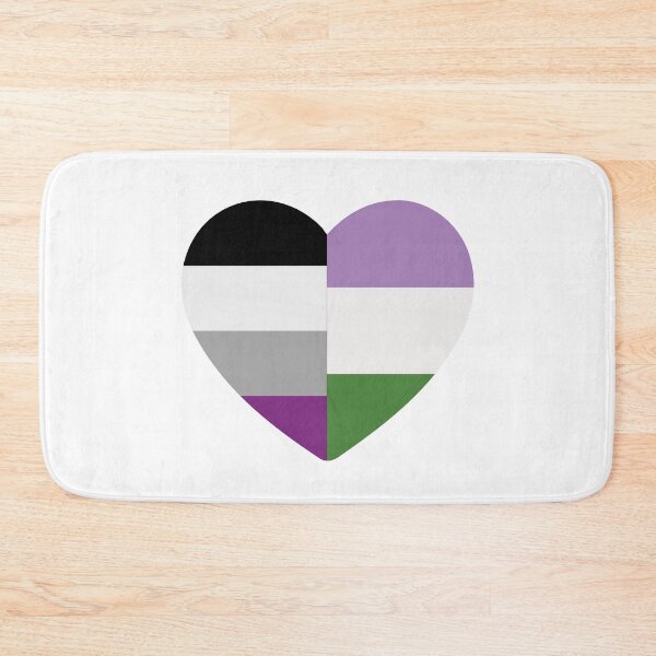 Item preview, Genderqueer Asexual Heart designed and sold by dlpalmer.