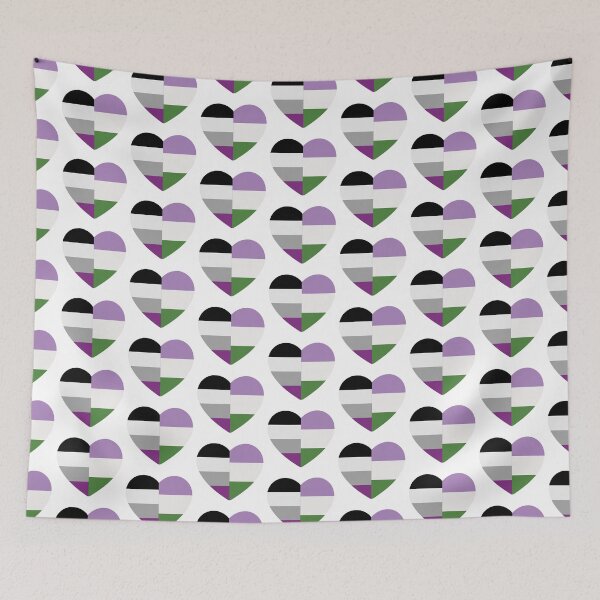 Item preview, Genderqueer Asexual Heart designed and sold by dlpalmer.