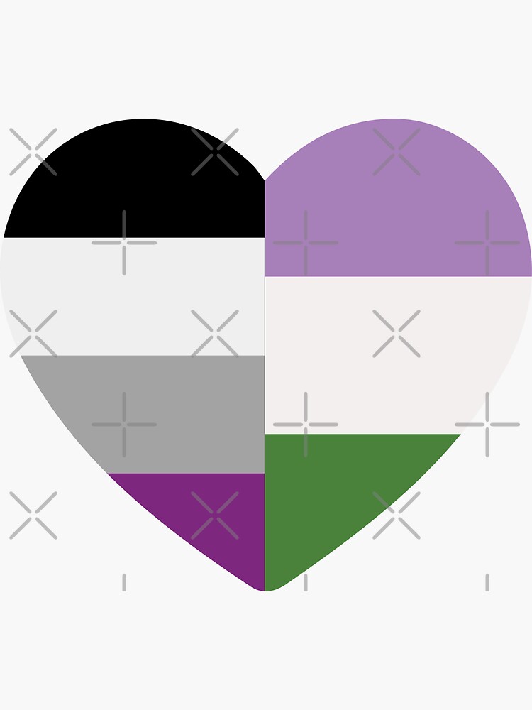 Genderqueer Asexual Heart Sticker By Dlpalmer Redbubble 1528