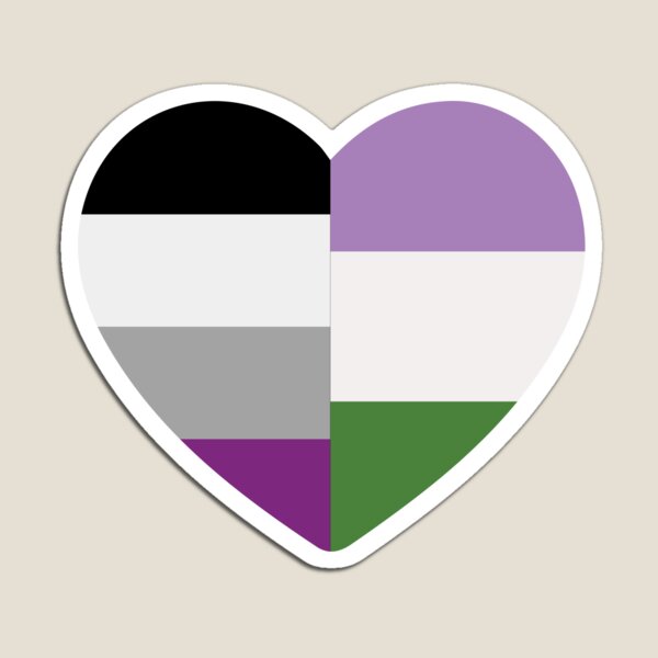 Item preview, Genderqueer Asexual Heart designed and sold by dlpalmer.