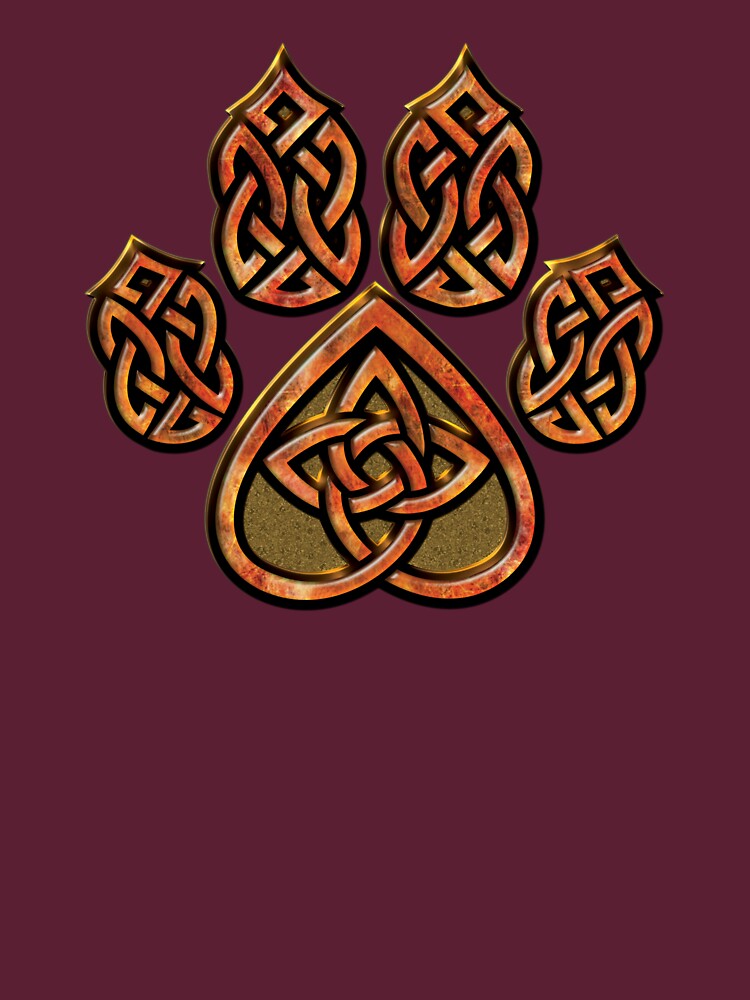 Celtic Knot Pawprint - Red by CGafford