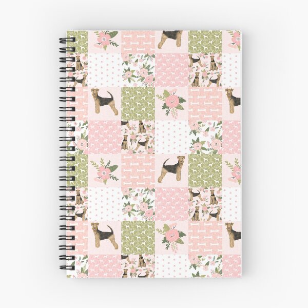 Item preview, airedale floral patchwork, airedale bedding, girls dog bedding, girls dog design, airedale terrier gift, airedale mug, airedale lover designed and sold by PetFriendly.
