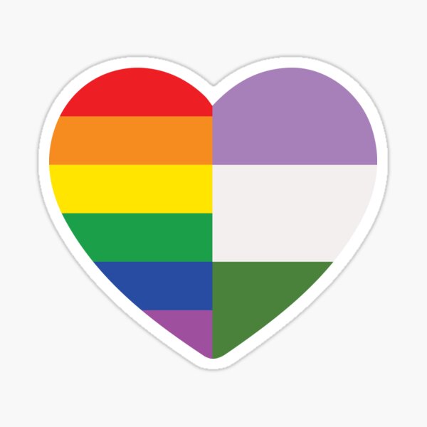 Item preview, Genderqueer Gay Heart designed and sold by dlpalmer.