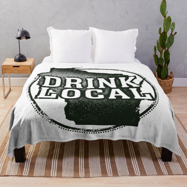 Item preview, Drink Local Wisconsin State Beer, Wine & Spirits  designed and sold by squarelogo.