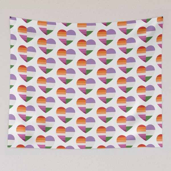 Item preview, Genderqueer Lesbian Heart designed and sold by dlpalmer.