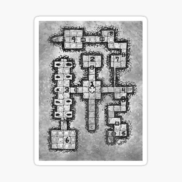 Old School Dungeon Design 002 Sticker