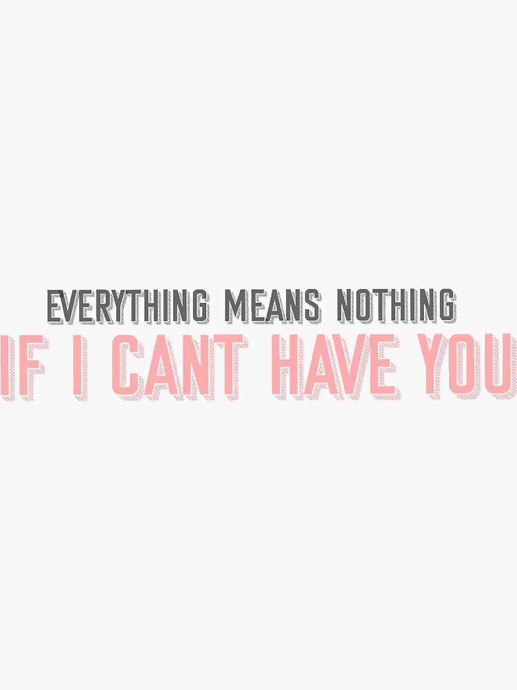 Shawn mendes if i can't have you lyrics sticker | Sticker