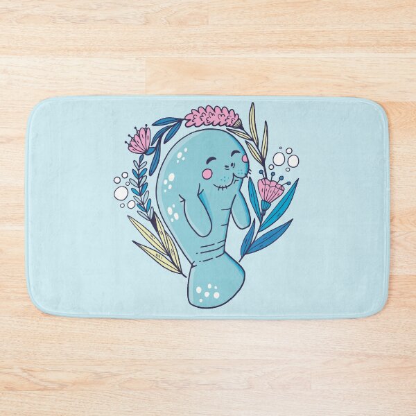 Item preview, Happy Manatee / Sea Cow / Mermaid designed and sold by Pink Pineapple Works.