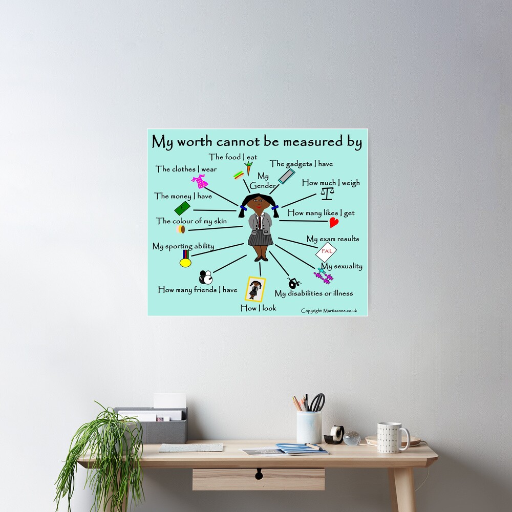 My worth cannot be measured by D Poster