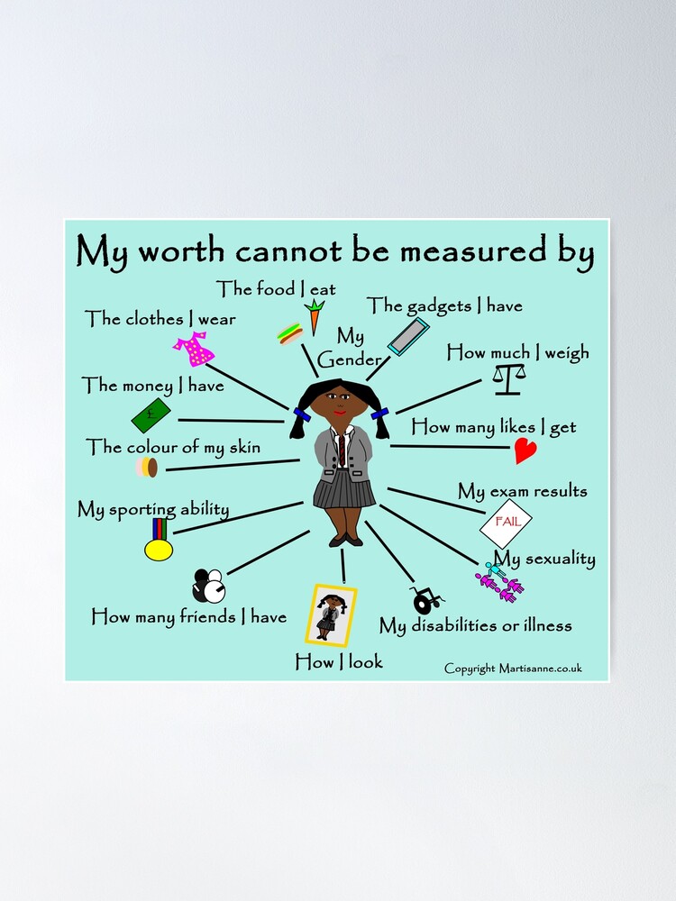 Alternate view of My worth cannot be measured by D Poster