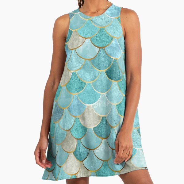 green fish scale dress Mermaid Scales main image 1