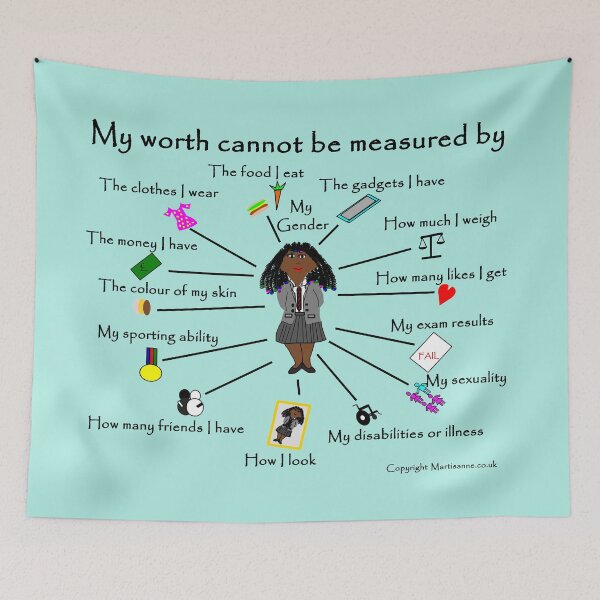 Item preview, My worth cannot be measured by E designed and sold by martisanne.