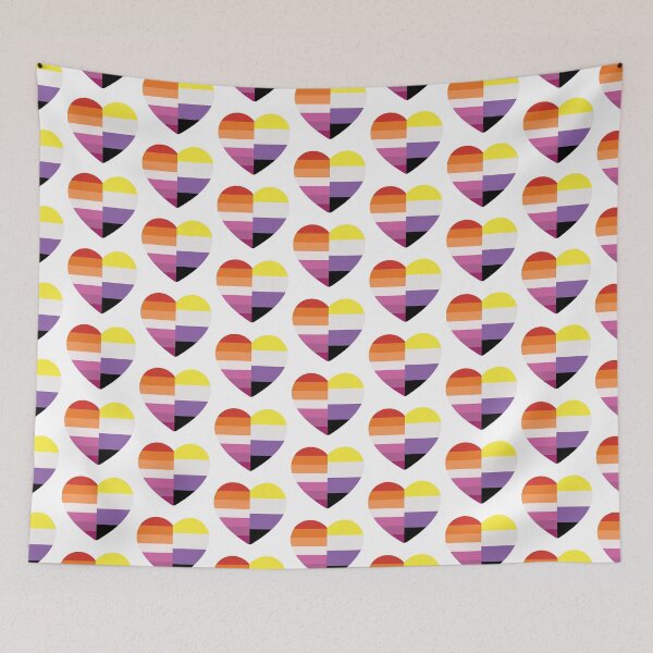 Item preview, Nonbinary Lesbian Heart designed and sold by dlpalmer.