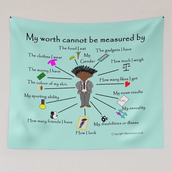 Item preview, My worth cannot be measured by F designed and sold by martisanne.