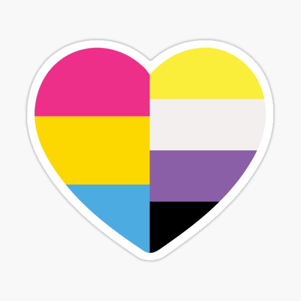 Item preview, Nonbinary Pansexual Heart designed and sold by dlpalmer.
