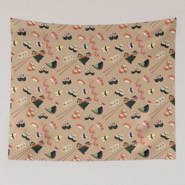 Item preview, Sushi on Tan Sesame designed and sold by Pink Pineapple Works.