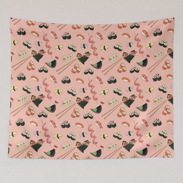 Item preview, Sushi on Pink Shrimp designed and sold by Pink Pineapple Works.