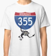 Camiseta clásica Interestatal 355 I-355 Fuck You Monkey Veteranos conmemorativos Chicago Illinois State Highway