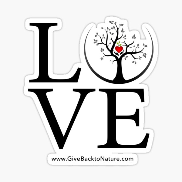 Love Logo - Give Back to Natu Sticker