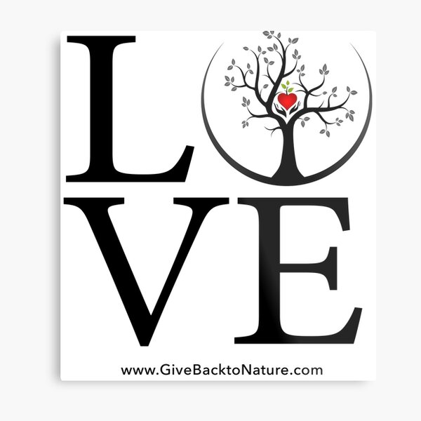 Love Logo - Give Back to Natu Metal Print