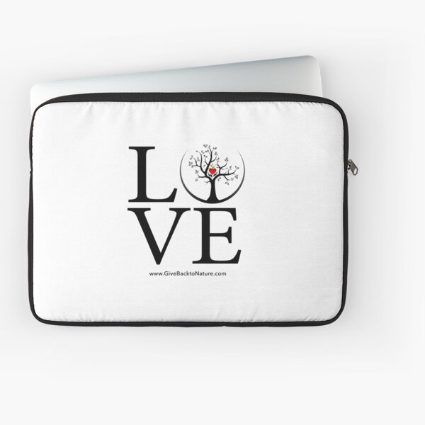 Love Logo - Give Back to Natu Laptop Sleeve