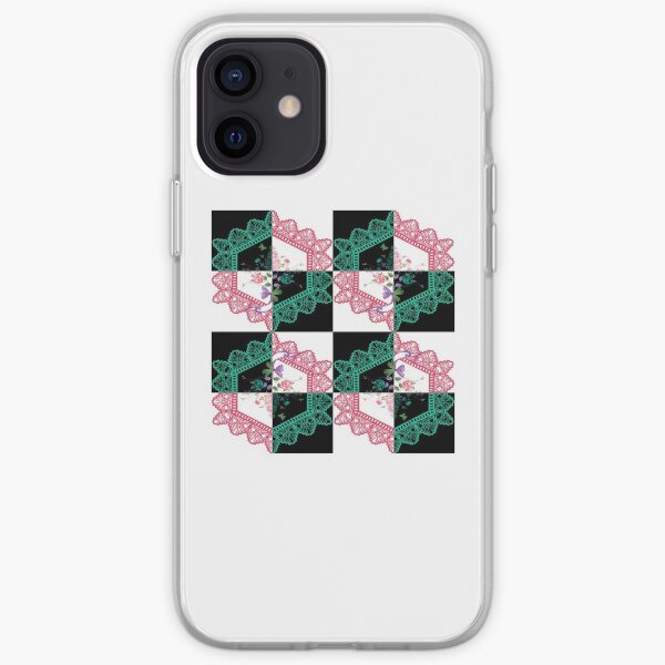Checkered Embroidery iPhone Soft Case