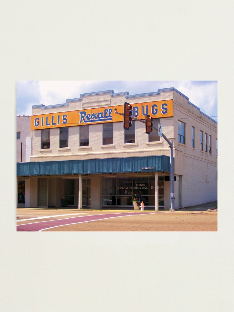 REAL PHOTO BROOKHAVEN MISSISSIPPI DRUG STORE ADVERTISING POSTCARD