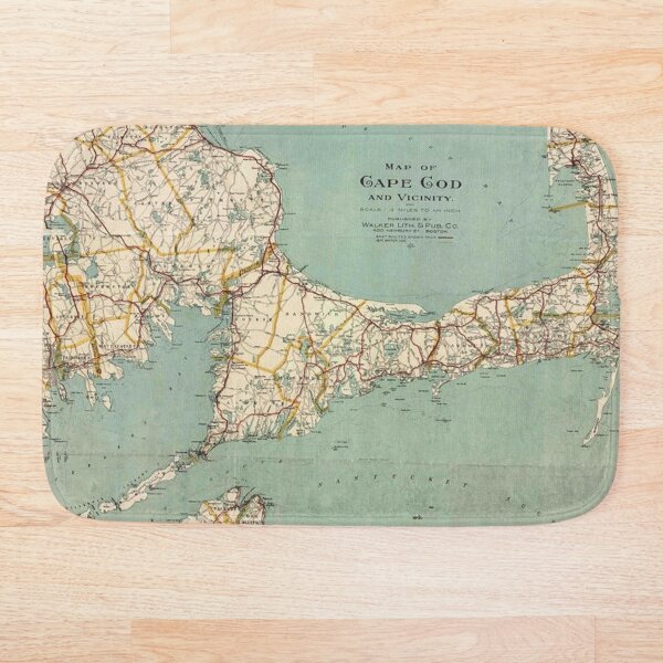 Cape Cod Map Bath Mat