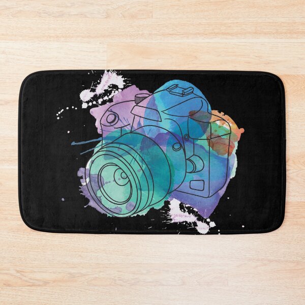 Item preview, Watercolor dSLR on Black designed and sold by Pink Pineapple Works.