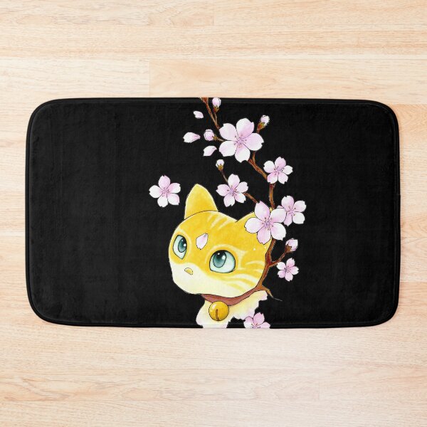 Item preview, cat and cherry blossoms pocket tshirt designed and sold by chidori.