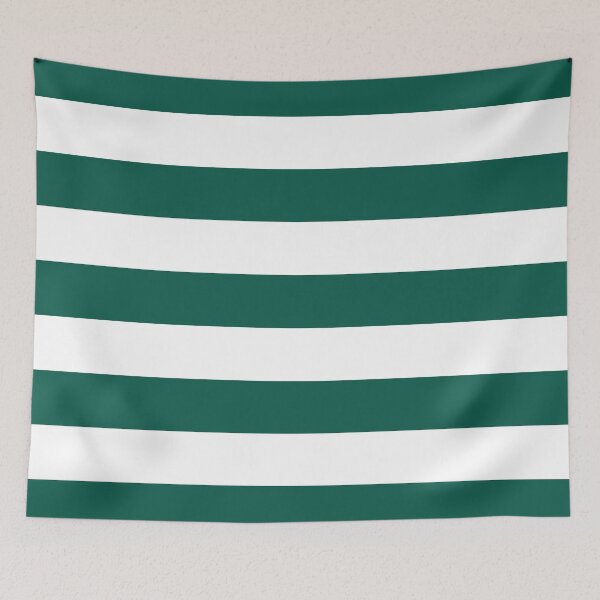 Item preview, Celebration Town Dark Green and Front Porch White Jumbo Horizontal Stripes designed and sold by CelebrationTown.