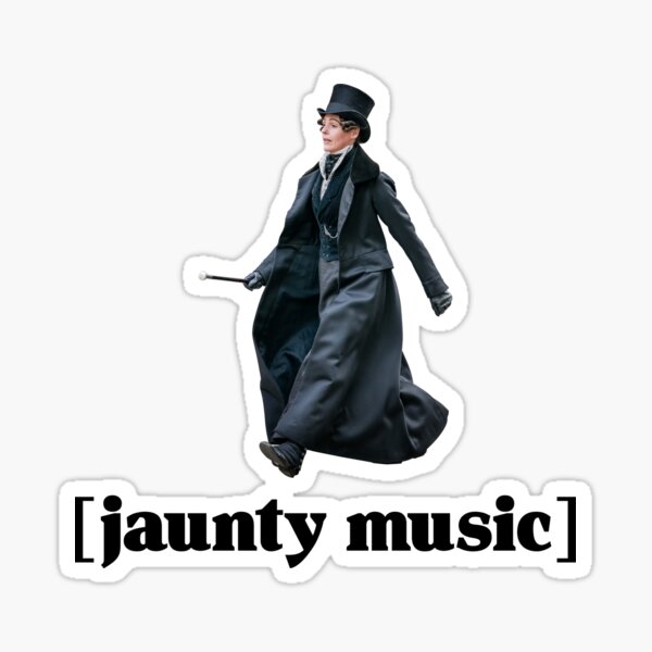 Jaunty Music - Black Font Sticker