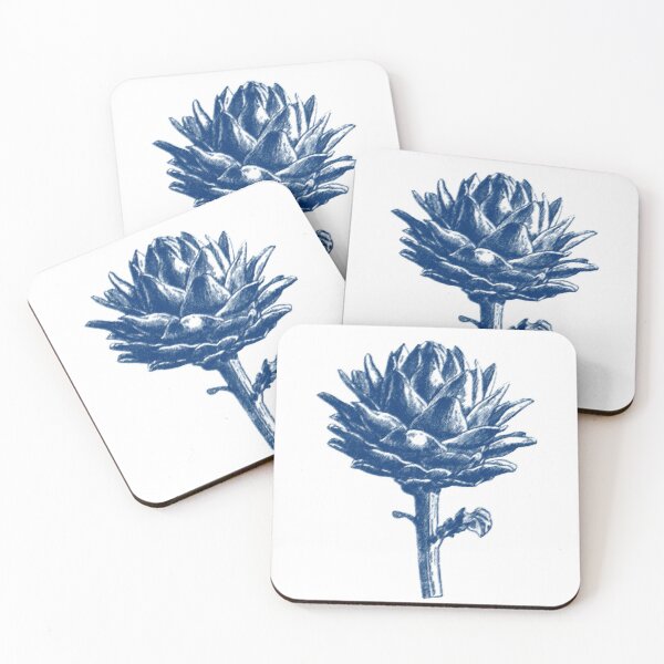 Item preview, Botanical Artichoke Print, Indigo Blue and White  designed and sold by Marymarice.