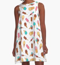 Vestido acampanado Patrón de helado