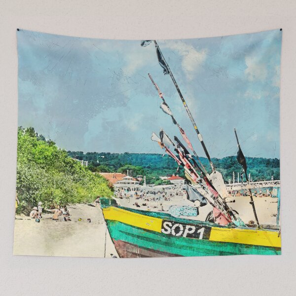 Item preview, Sopot city watercolor art #sopot #watercolor designed and sold by JBJart.