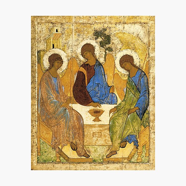 The Holy Trinity Painting Andrei Rublev Hospitality Of Abraham 1411 Photographic Print
