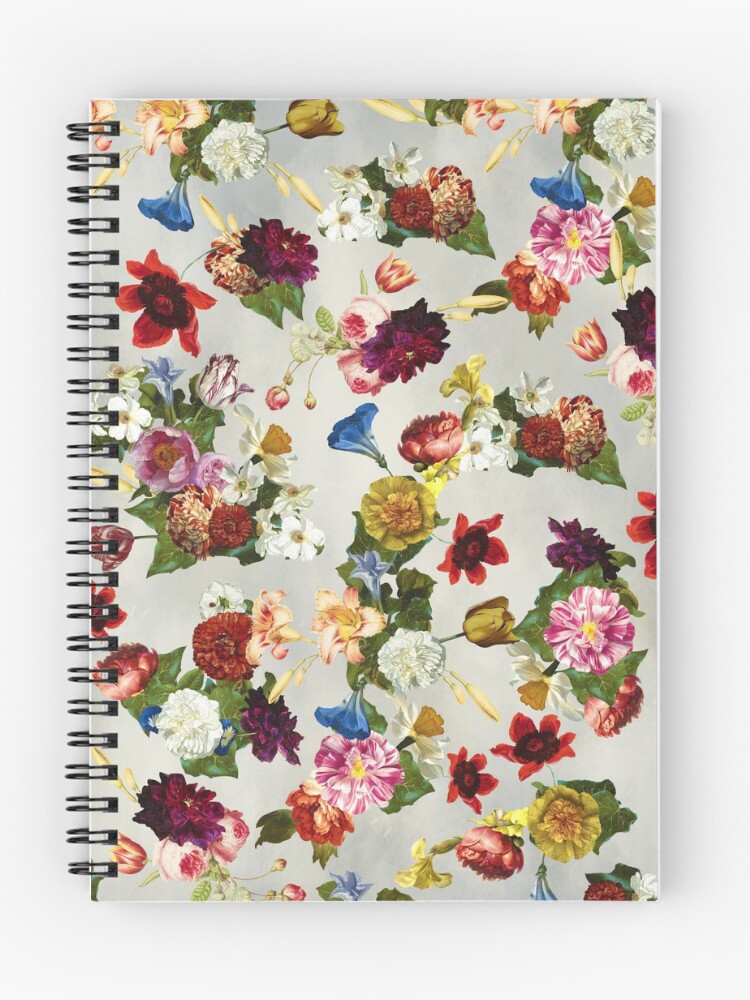 Thumbnail 1 of 3, Journal, Flowery (white version) designed and sold by DVerissimo.