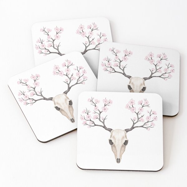Item preview, Blooming deer skull designed and sold by Laura Nagel.