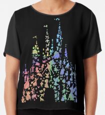 Happiest Castle On Earth (Rainbow Explosion) Chiffon Top