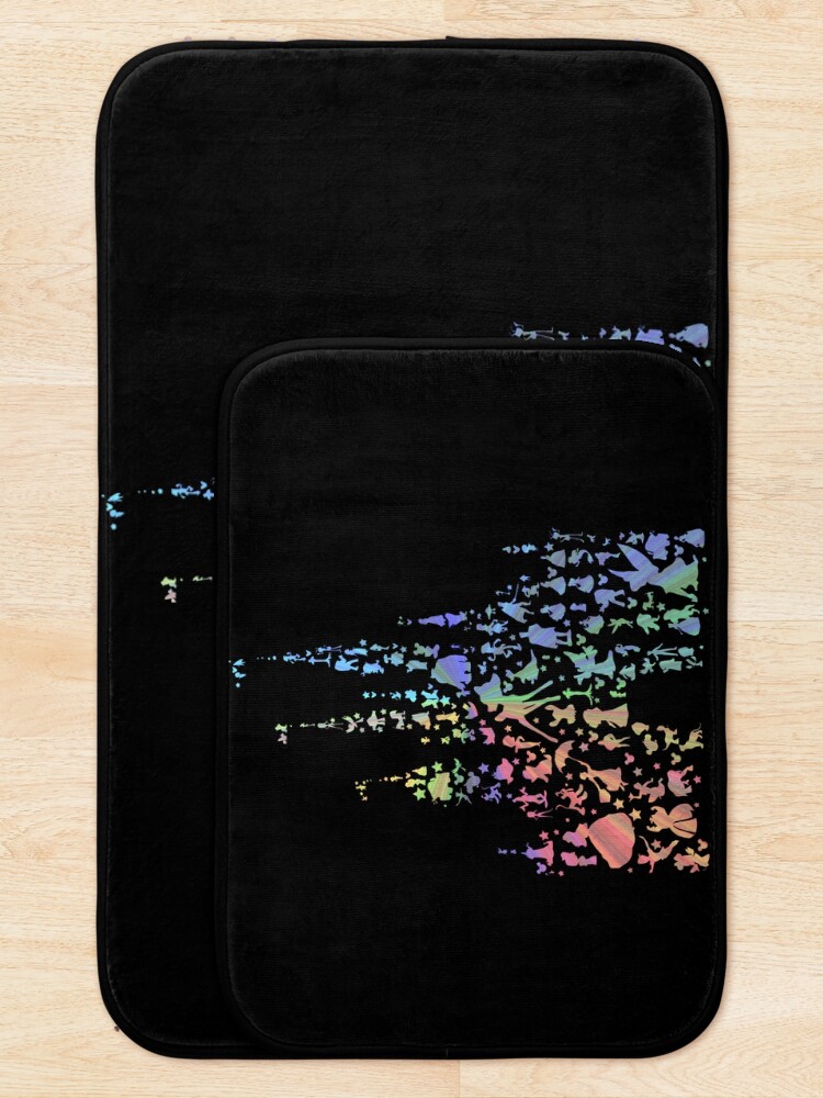 Alternate view of Happiest Castle On Earth (Rainbow Explosion) Bath Mat