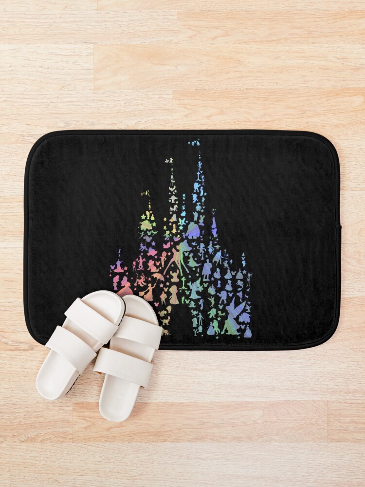 Alternate view of Happiest Castle On Earth (Rainbow Explosion) Bath Mat