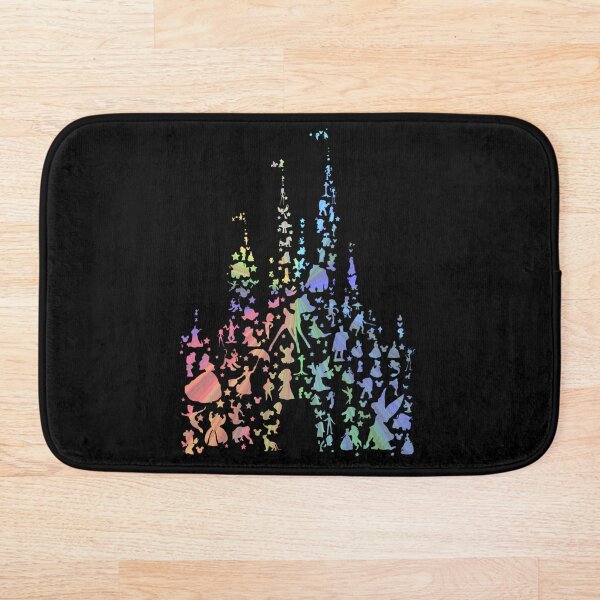 Happiest Castle On Earth (Rainbow Explosion) Bath Mat