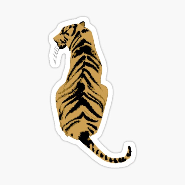 graphic back tiger Sticker
