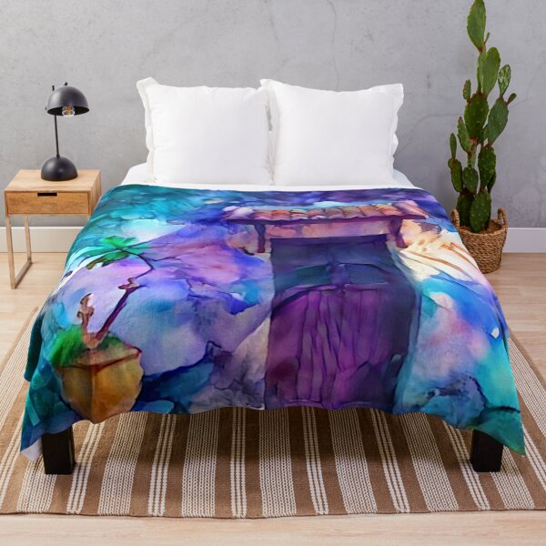 Item preview, Watercolored Desert Housefront designed and sold by Alyxandre.