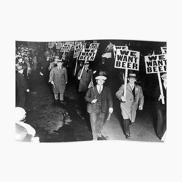 We Want Beer Vintage Poster
