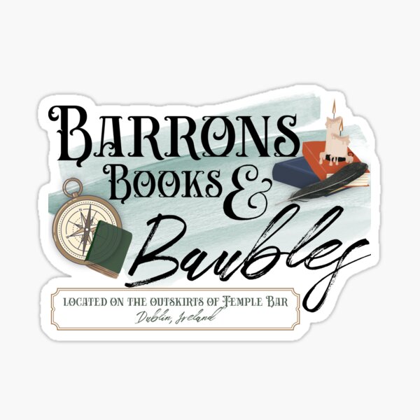 Barrons Books & Baubles Sticker