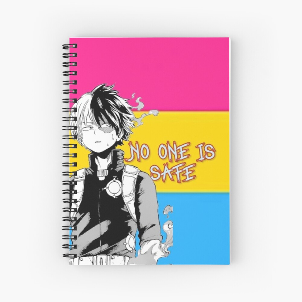 My Hero Academia Todoroki Pansexual Pride Flag Spiral Notebook By