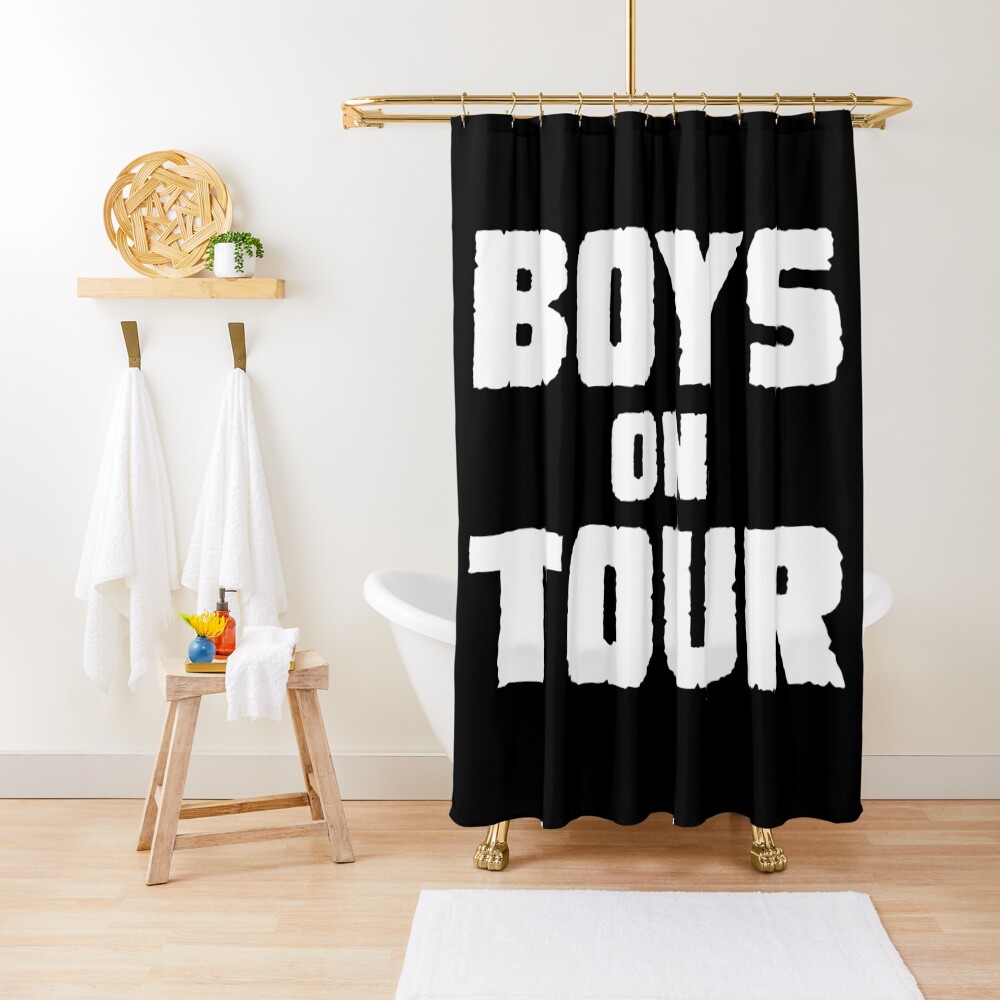"Boys on Tour" Shower Curtain for Sale by kittfoxx Redbubble