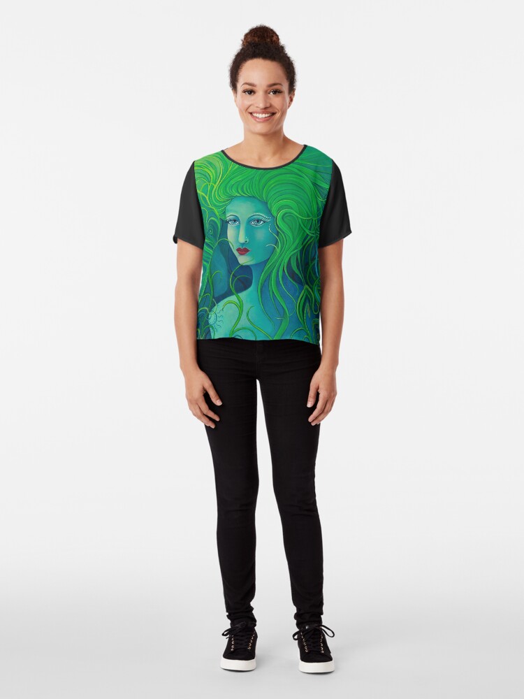 Alternate view of Forest Goddess Chiffon Top